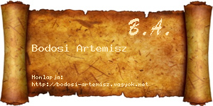 Bodosi Artemisz névjegykártya
